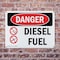 Signmission Diesel Fuel Danger Sign, Plastic, 10in W x 7in L, 2PK OS-2PACK-DS-P-710-L-1122 - alternate 5